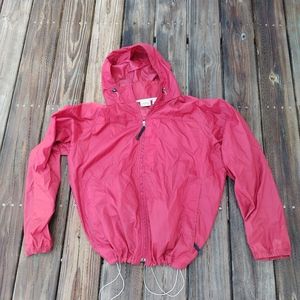 L.L. Bean Windbreaker Jacket Red Large